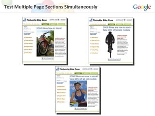 Test Multiple Page Sections Simultaneously 