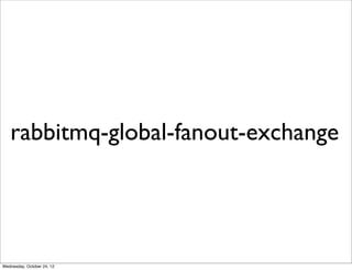 rabbitmq-global-fanout-exchange




Wednesday, October 24, 12
 
