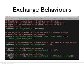 Exchange Behaviours




Wednesday, October 24, 12
 