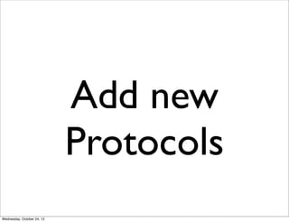 Add new
                            Protocols
Wednesday, October 24, 12
 