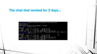 The chat that worked for 3 days…
 