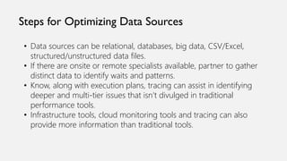 • Data sources can be relational, databases, big data, CSV/Excel,
structured/unstructured data files.
• If there are onsit...