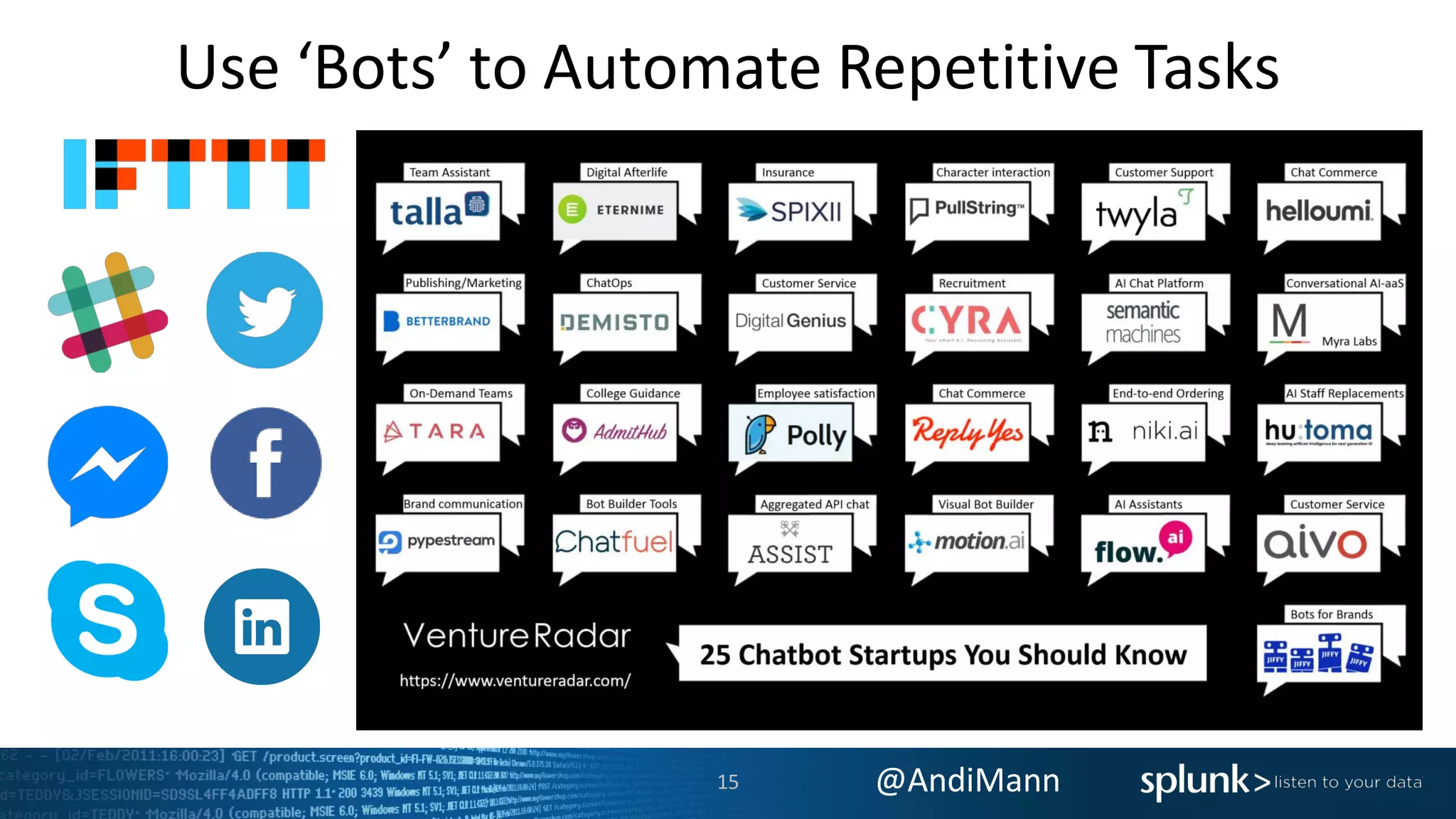 @AndiMann
Use ‘Bots’ to Automate Repetitive Tasks
15
 