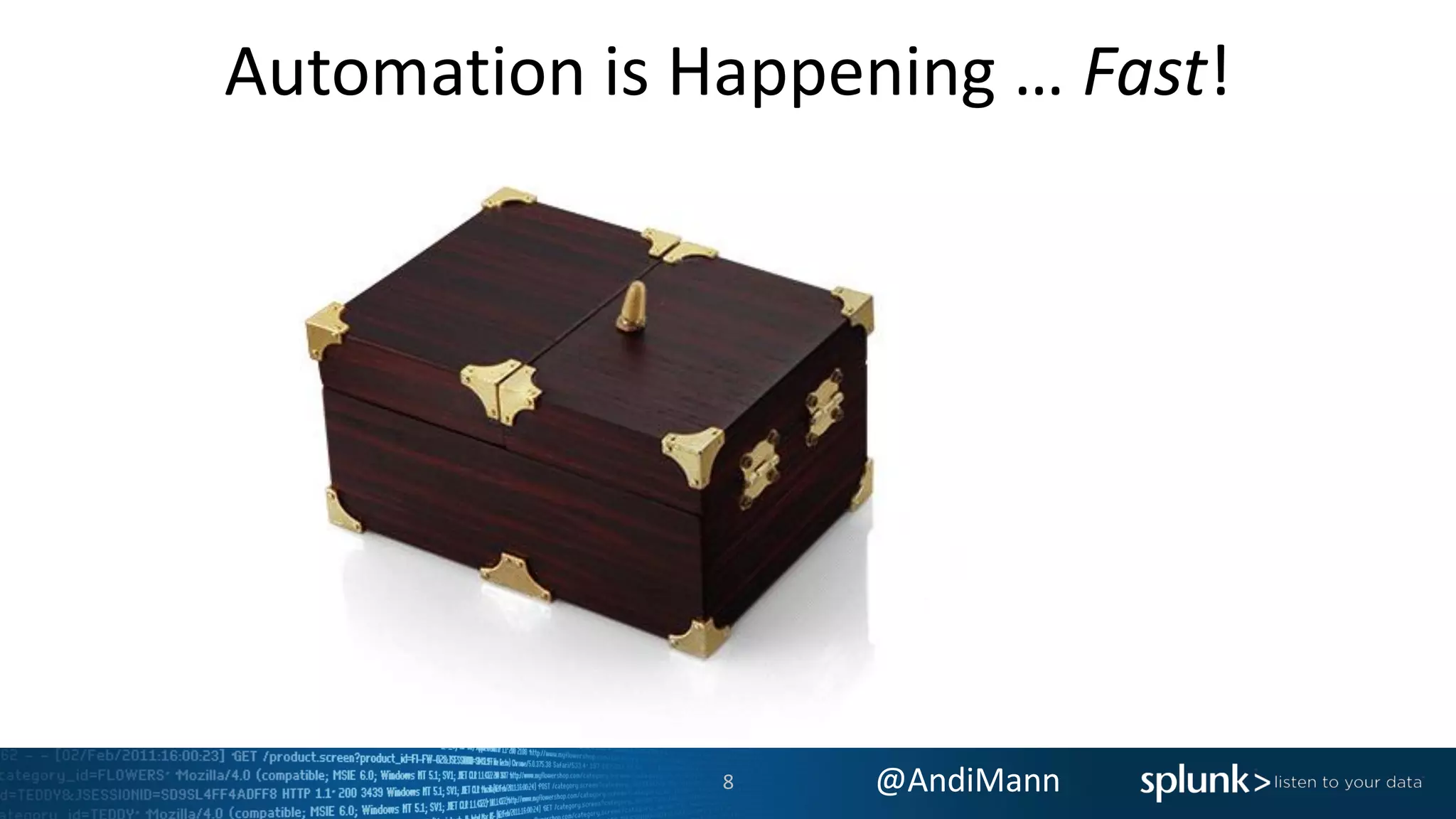 @AndiMann
Automation is Happening … Fast!
8
 