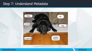 Step 7: Understand Metadata
@StephKDonahue SPTechCon
 