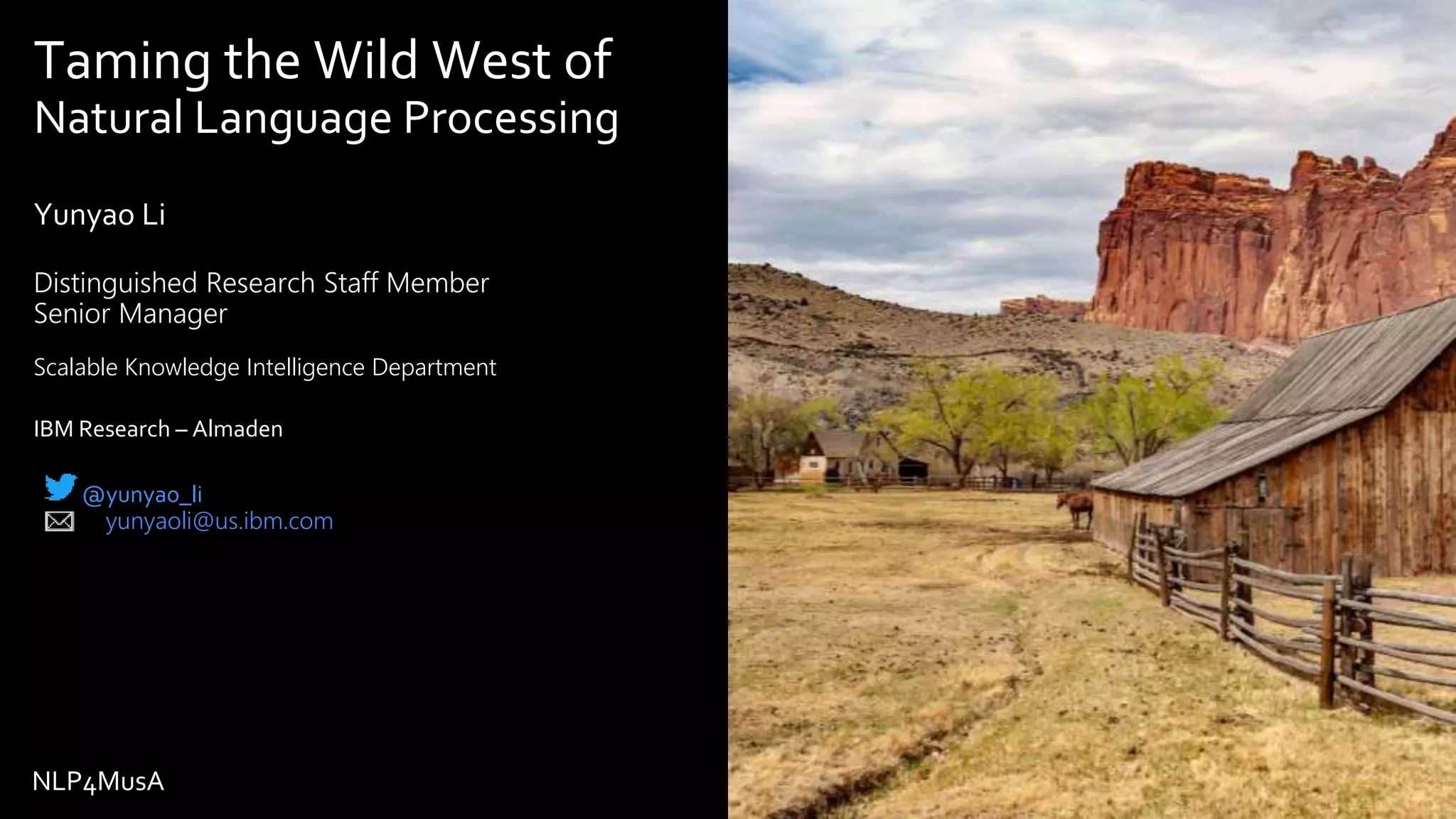 Taming the Wild West of NLP | PPTX