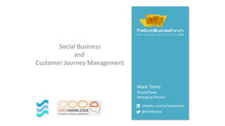 linkedin.com/in/marktamis
@marktamis
Mark Tamis
TouchFlows
Managing Partner
Social Business
and
Customer Journey Management
 