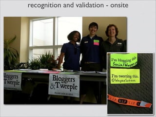 recognition and validation - onsite
 