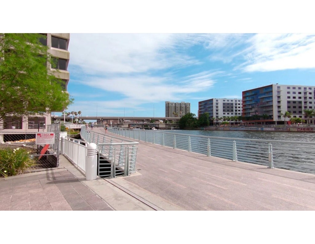Tampa RiverWalk at 9 minutes drive to the east of travel
