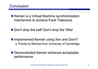 XS Boston 2008 Fault Tolerance