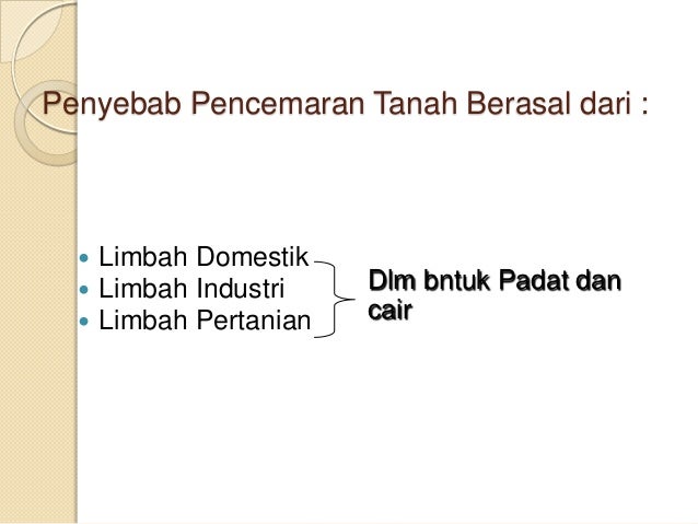 tanah dan pencemarannya tanah dan pencemarannya