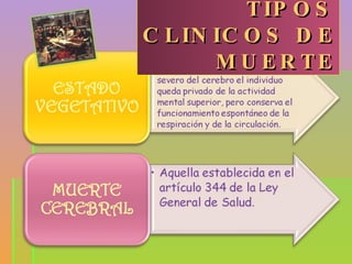 TIPOS CLINICOS DE MUERTE 