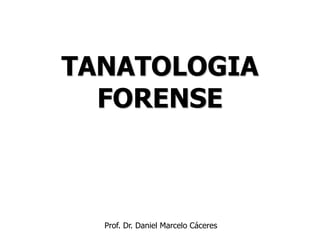 TANATOLOGIA
FORENSE
Prof. Dr. Daniel Marcelo Cáceres
 