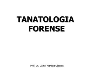TANATOLOGIA  FORENSE Prof. Dr. Daniel Marcelo Cáceres 