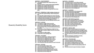 Oswestry Disability Score
 