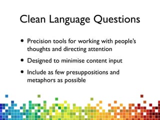 X-Ray Listening: Clean Language section for NLP Master Practitioner ...