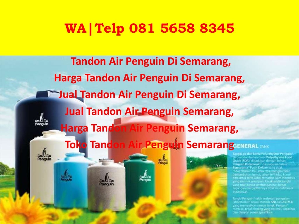 WA 081 5658 8345, Tandon Air Penguin Di Semarang