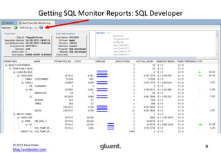 blog.tanelpoder.com
9©	
  2015	
  Tanel	
  Poder
Getting	
  SQL	
  Monitor	
  Reports:	
  SQL	
  Developer
 