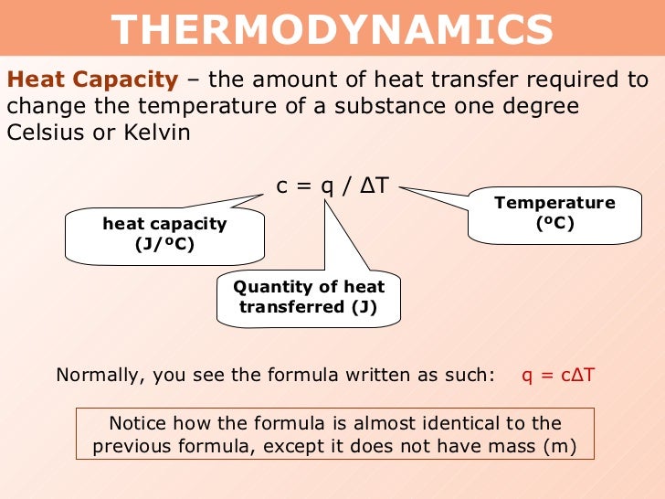 calorimetry formula