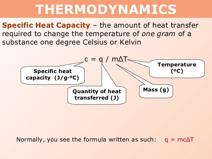 calorimetry formula