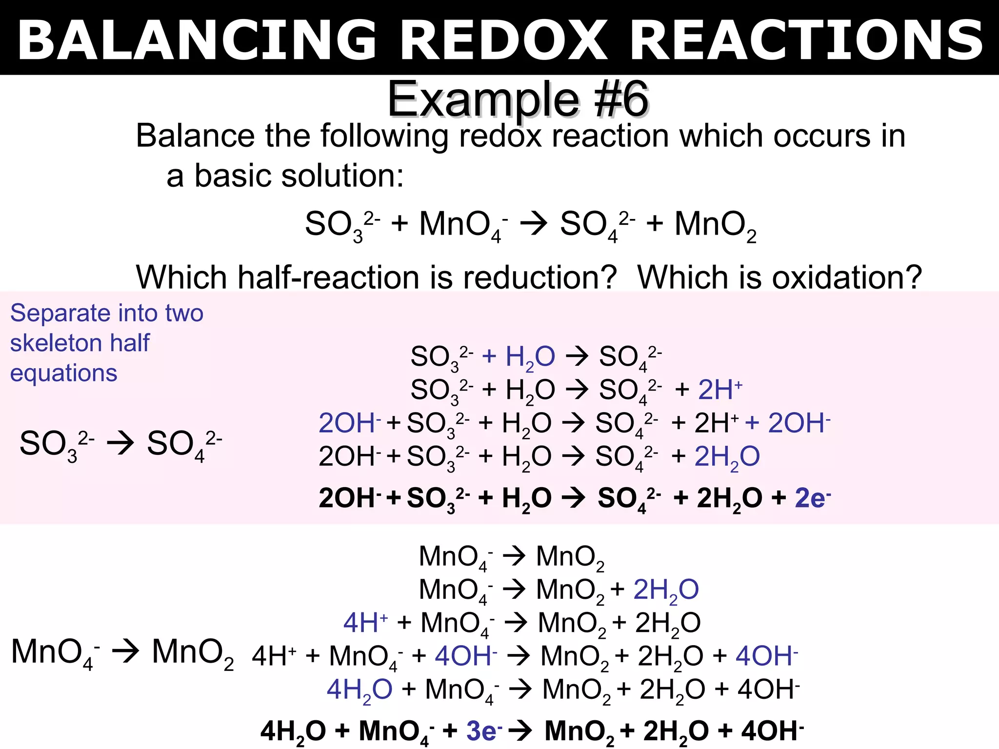 Tang 02 balancing redox reactions 2 | PPT | Chemistry | Science