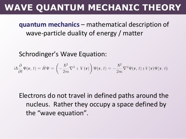 quantum mechanical model