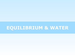 EQUILIBRIUM & WATER 