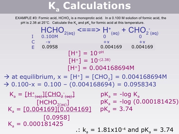 ka of acid 4 acid base chemistry 41 termni ology: 411 • the value of ka or kb is the strength of the acid or base large numbers are strong acids,. ka of acid 4 acid base chemistry 41 termni ology: 411 • the value of ka or kb is the strength of the acid or base large numbers are strong acids,.