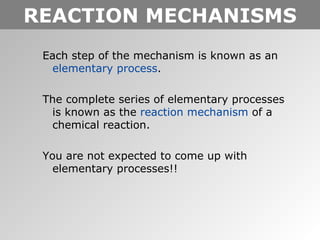 Elementary Process Tang 04 rate mechanisms | PPT