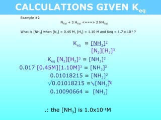 Keq Example Tang 05 calculations given keq 2 | PPT