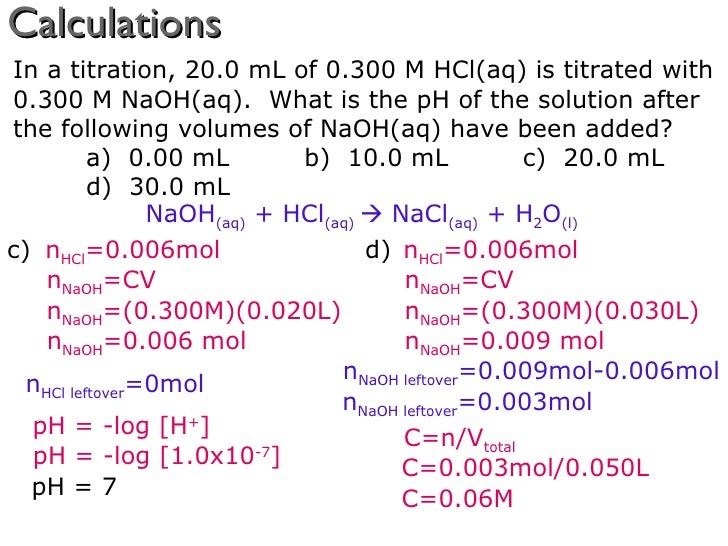 titration calculation