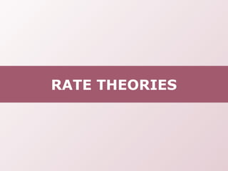 RATE THEORIES
 