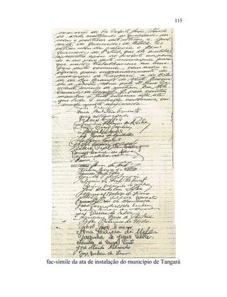 115




fac-símile da ata de instalação do município de Tangará
 