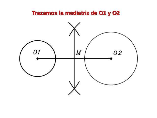 Rectas tangentes interiores a dos circunferencias.