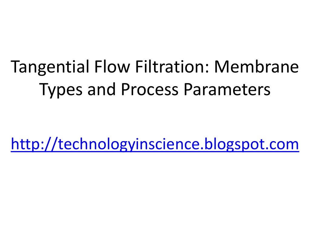 Tangential flow filtration