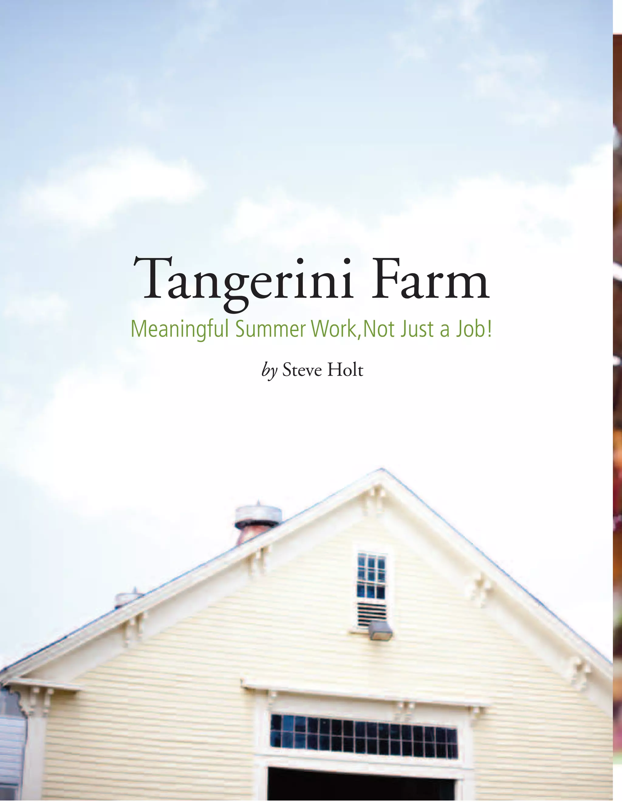 Tangerini Farm Feature, Edible Boston PDF