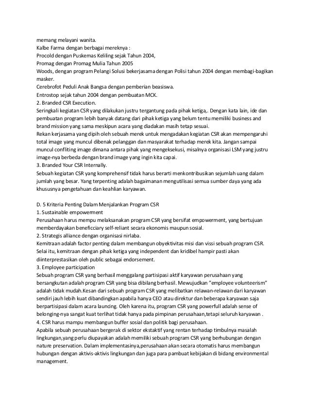 Contoh Kerjasama Csr