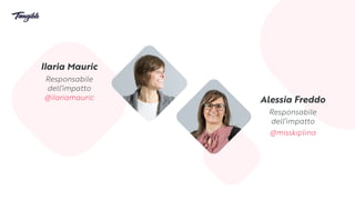 Alessia Freddo


Responsabile
dell’impatto


@misskiplina
I
l
aria Mauric


Responsabile
dell’impatto


@i
l
ariamauric
 