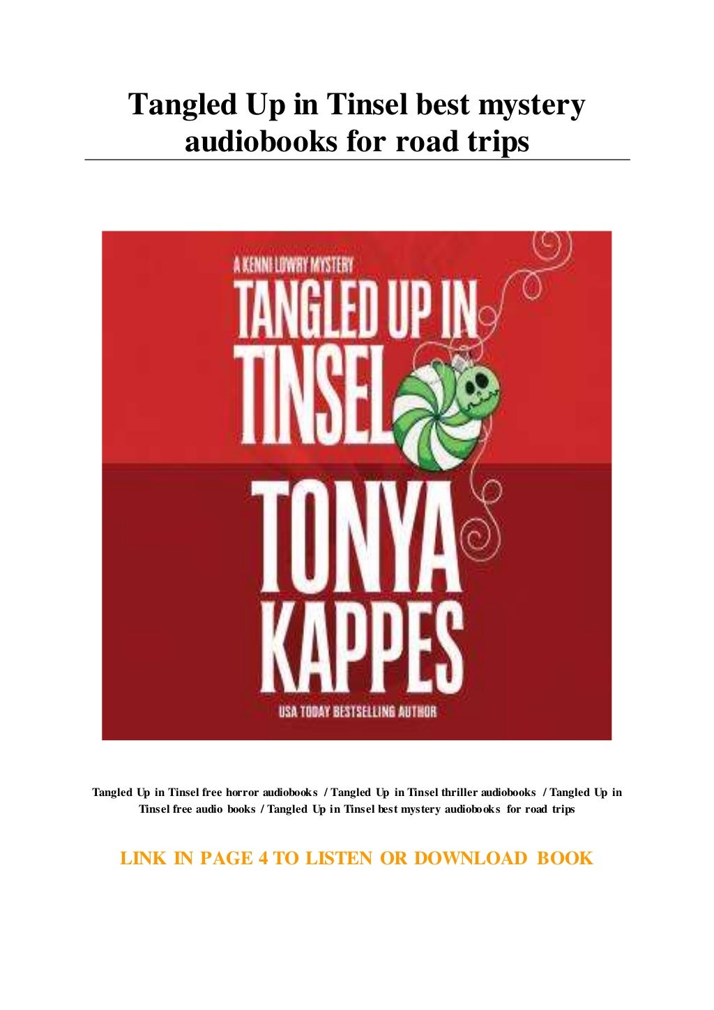 Tangled Up in Tinsel best mystery audiobooks for road trips