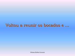 Voltou a reunir os bocados e …Silmara Robles Escorsin
