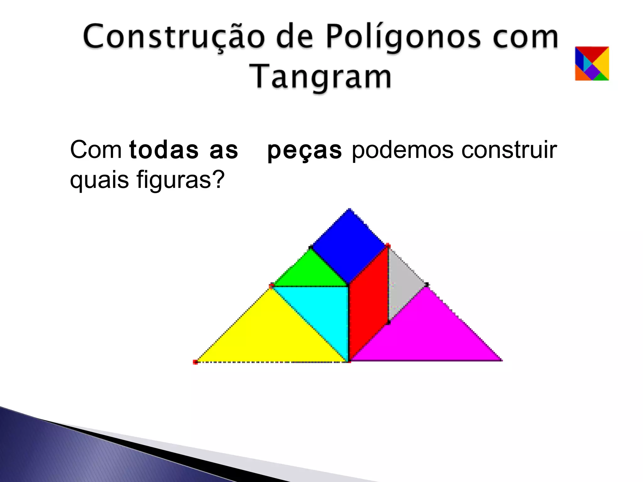 Com todas as     peças podemos construir
quais figuras?
 