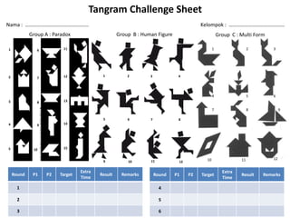 Tangram Problems Tangram challenge final | PPTX
