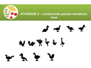 ATIVIDADE 2 – construindo painéis temáticos:
aves
 