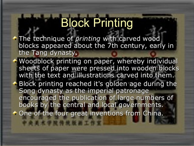 Tang and Song Dynasty Inventions