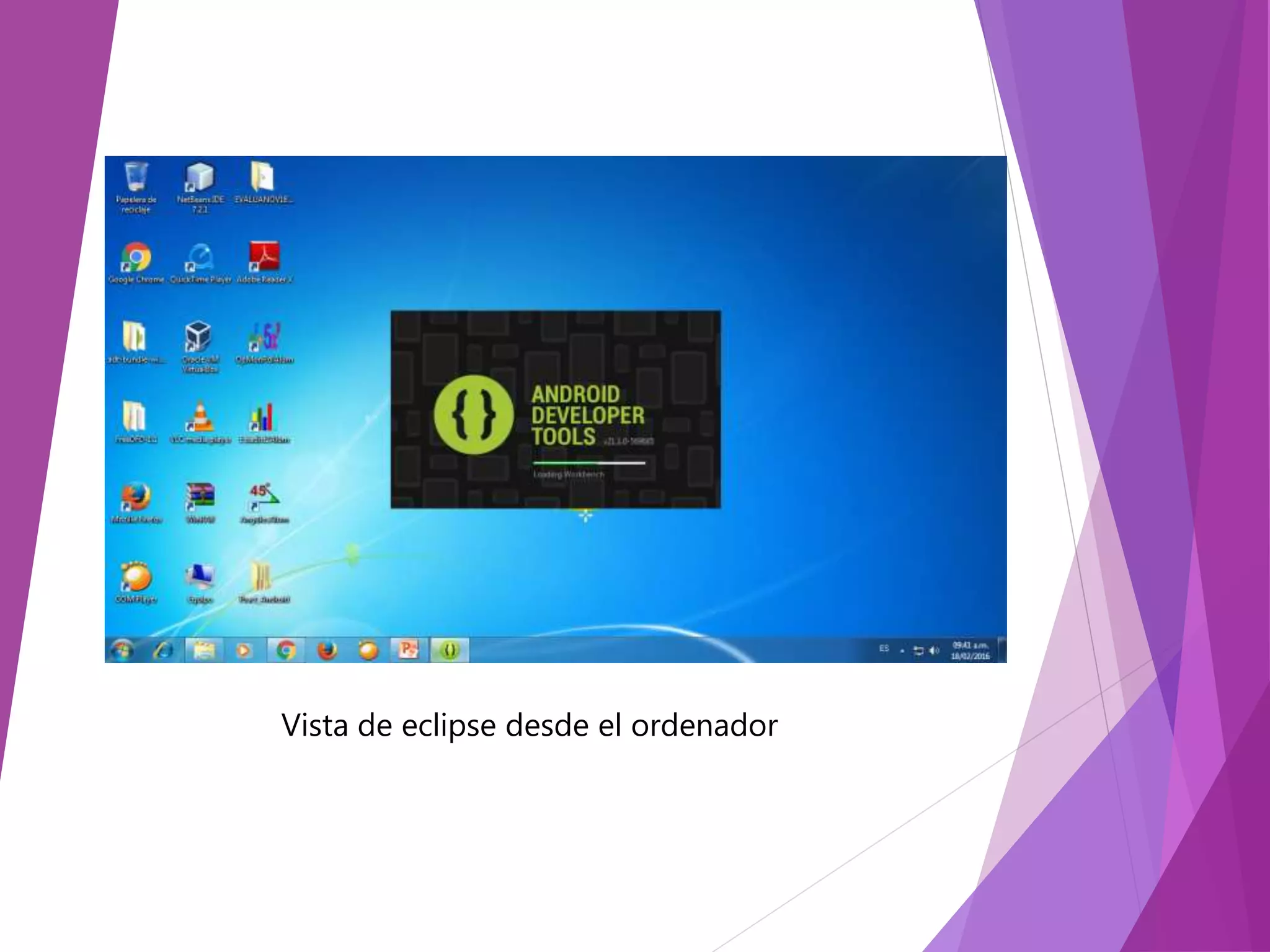 Vista de eclipse desde el ordenador
 