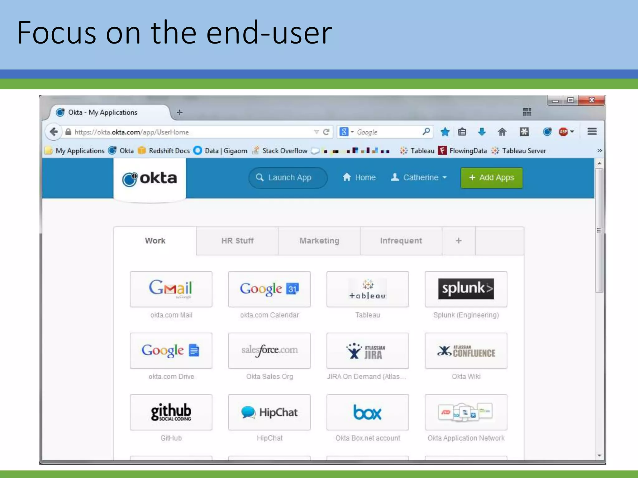 Focus on the end-user
 