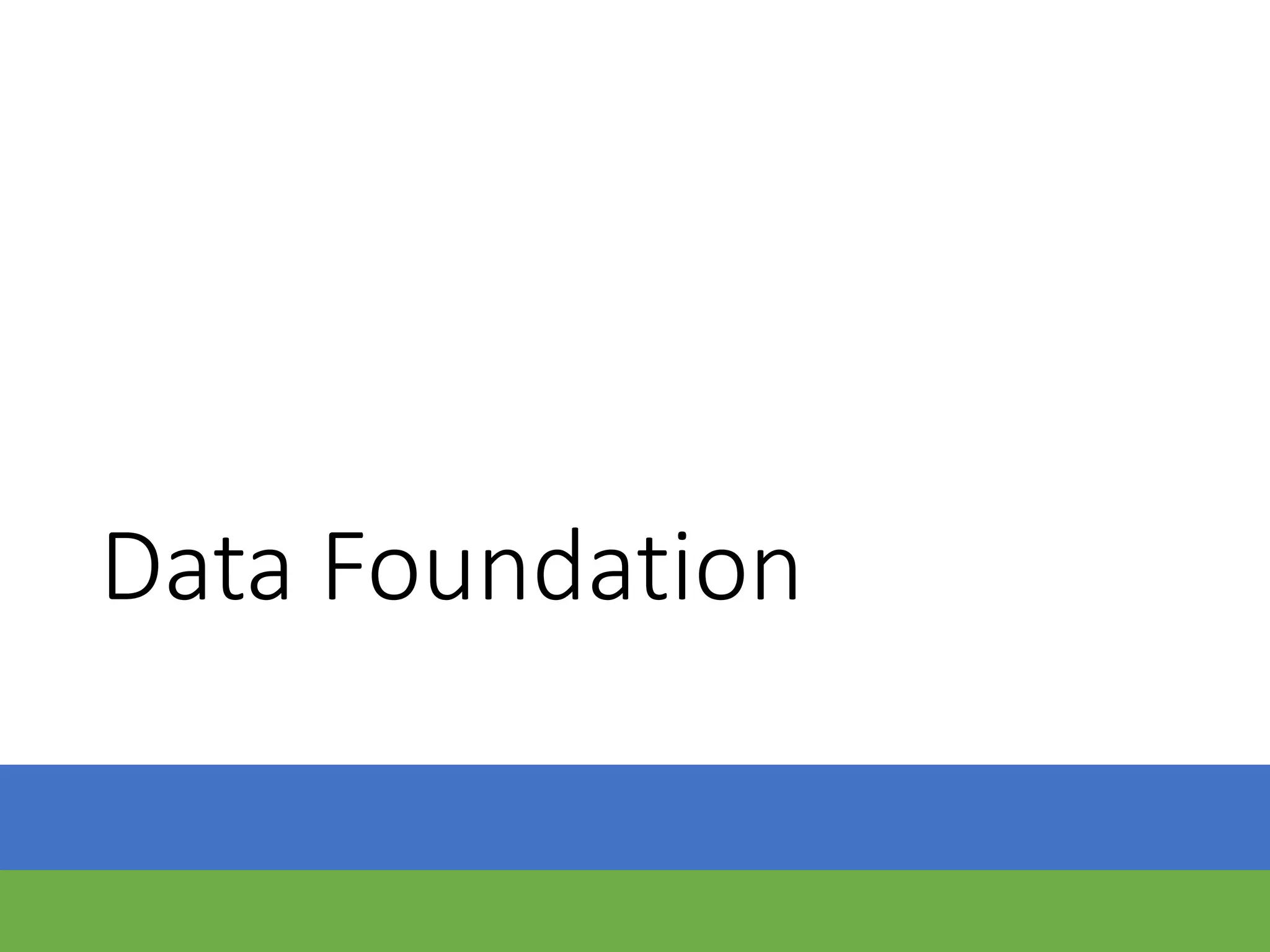 Data Foundation
 