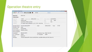 Operation theatre entry
 