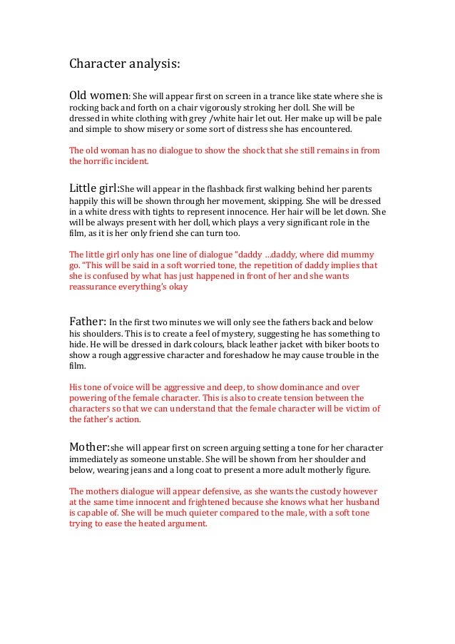 Character Analysis Of Our Story