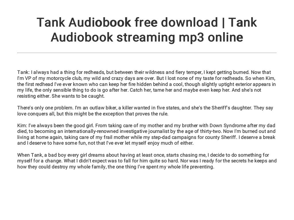 Tank Audiobook free download Tank Audiobook streaming
